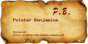 Polster Benjamina névjegykártya